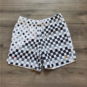 Jordan Black and White Checkered Athletic Shorts